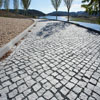 grey cobbles path